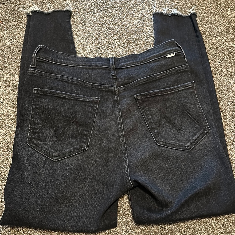 Mother Denim Pixie Swooner Ankle Fray